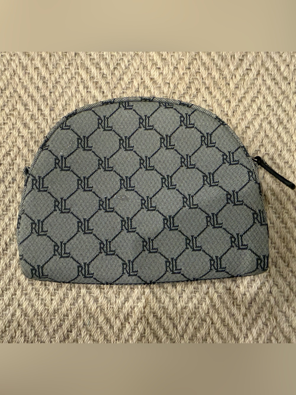Ralph Lauren Navy RL Monogram Pouch